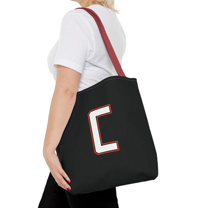 Tote Bag, White Canfield C w/White & Red Trim Cardinal