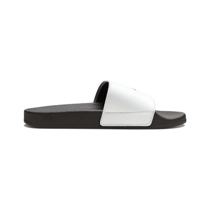 Men's Slide Sandals, White Mono Cardinal