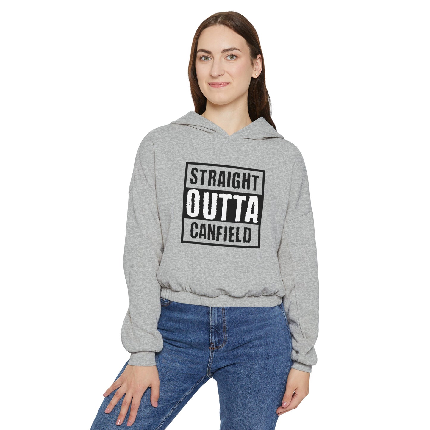 "Straight Outta Canfield" Women's Cinched Bottom Hoodie