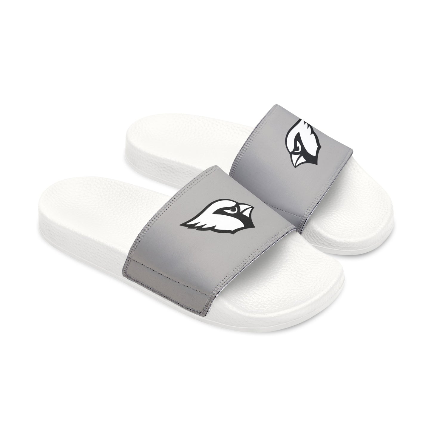 Men's Slide Sandals, White Cardinals