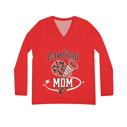 Cheer Mom, Women's Long Sleeve V-neck Shirt