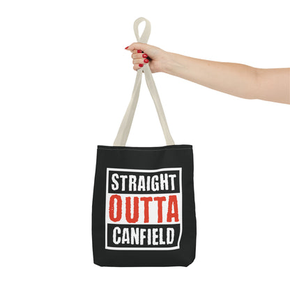 "Straight Outta Canfield" Tote Bag, Red Cardinal