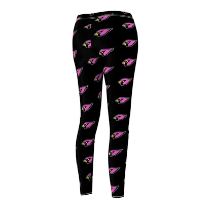 Women's Casual Leggings, Pink Cardinal