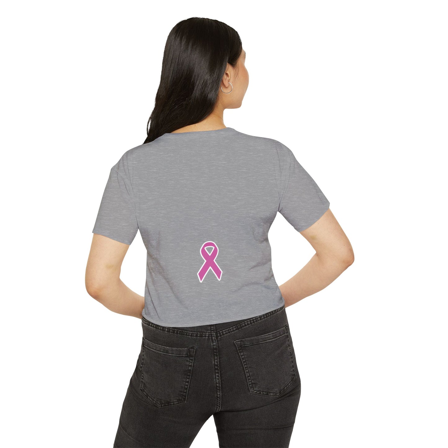 Canfield Heart, Women's Crop Top (Breast Cancer Awareness)