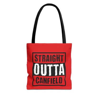 "Straight Outta Canfield" Tote Bag, Red Cardinal