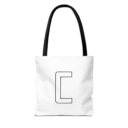 "Straight Outta Canfield" Tote Bag, White "C"