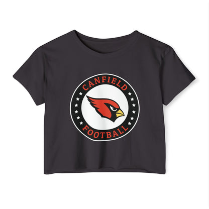 Canfield Football Badge, Women's Crop Top