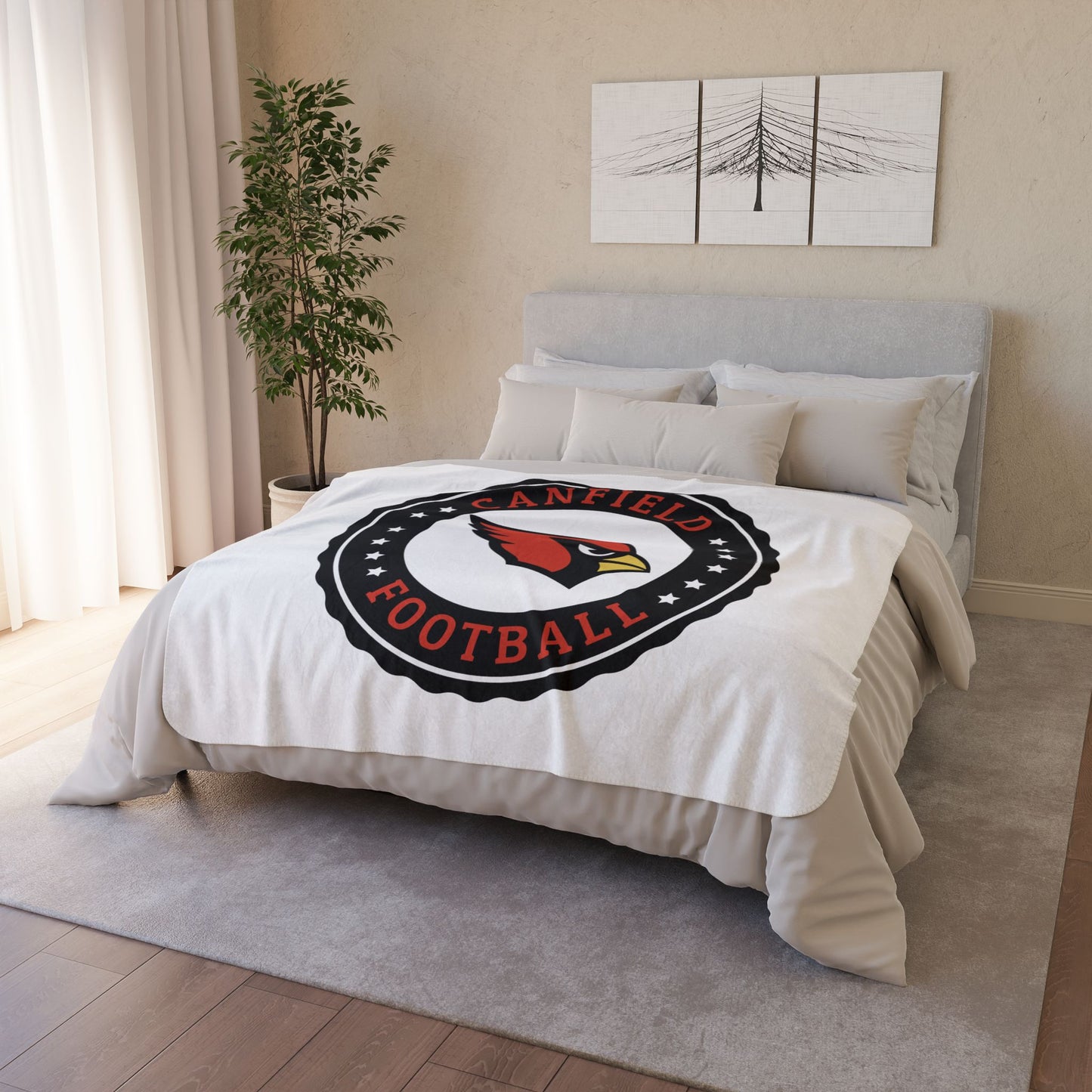 Canfield Football Sherpa Blanket - Perfect for Game Day and Chilly Nights