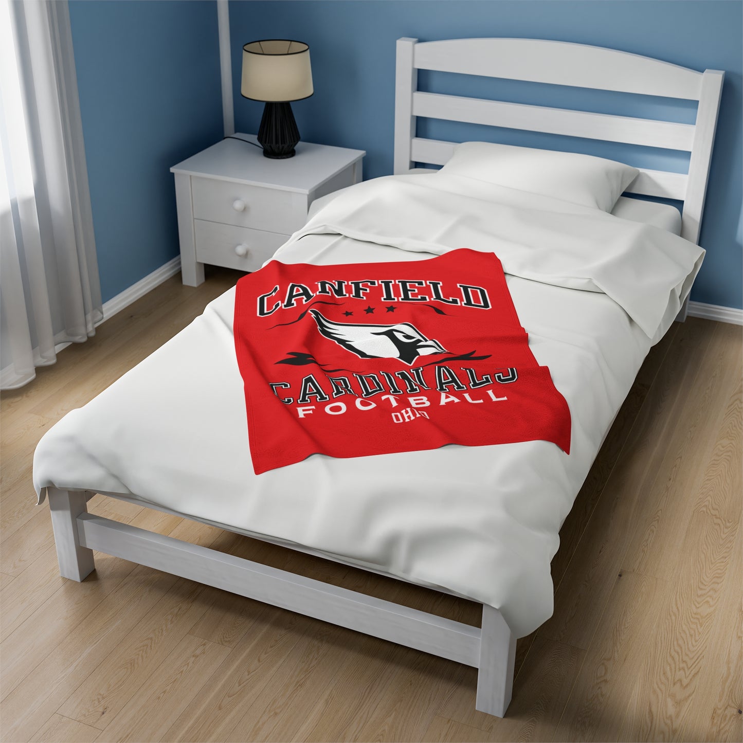 Canfield Football Velveteen Plush Blanket - Perfect for Football Fans, Cozy Home Decor