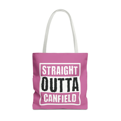 "Straight Outta Canfield" Tote Bag, Black "C"