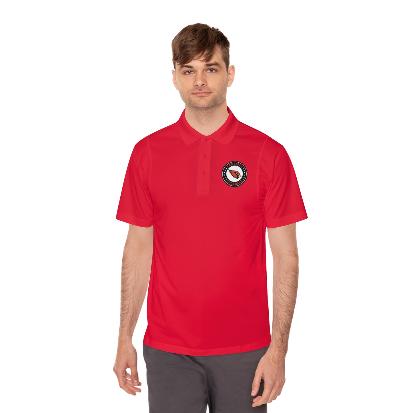 Canfield Football Badge Men's Sport Polo Shirt