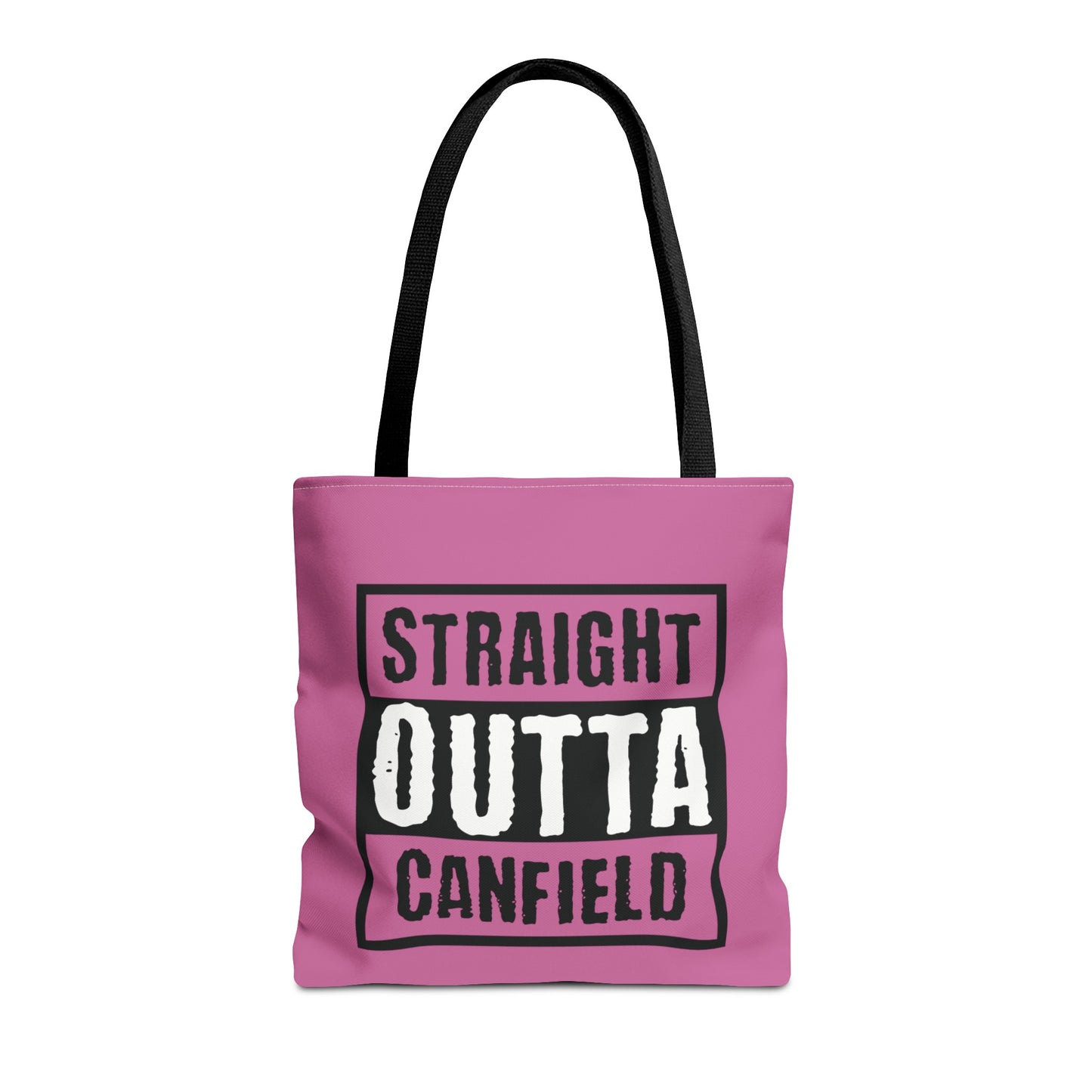 "Straight Outta Canfield" Tote Bag, White Cardinal