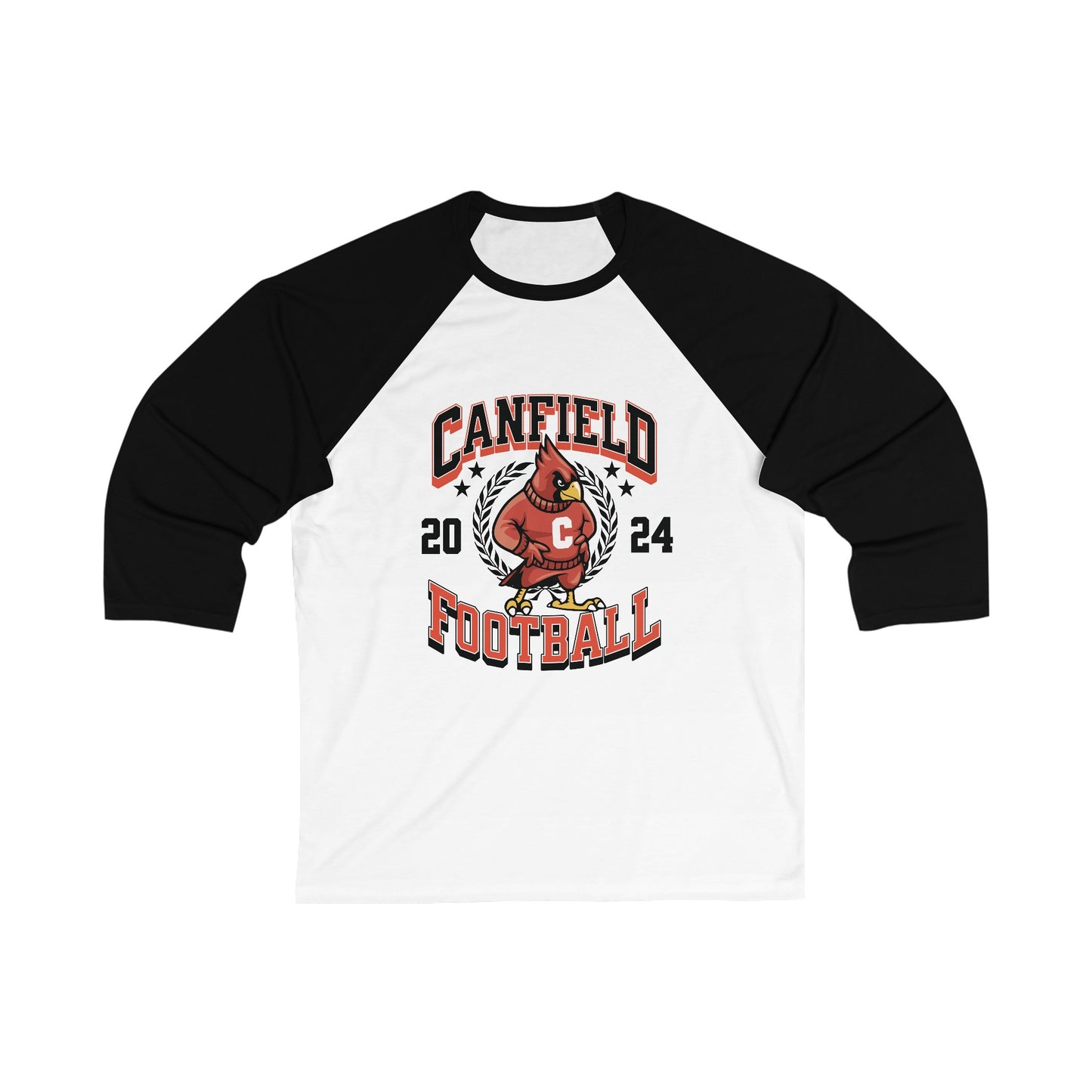 2024 Canfield Football, 3/4 Sleeve Baseball Tee