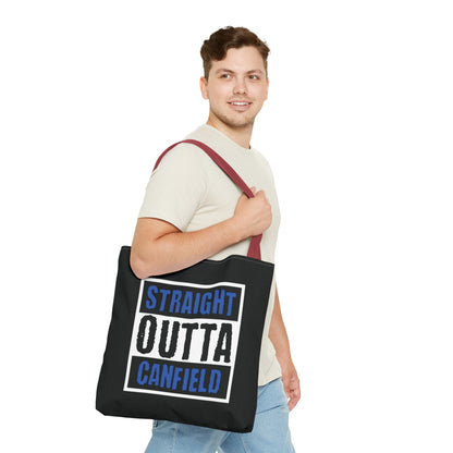 "Straight Outta Canfield" Tote Bag, Black "C"