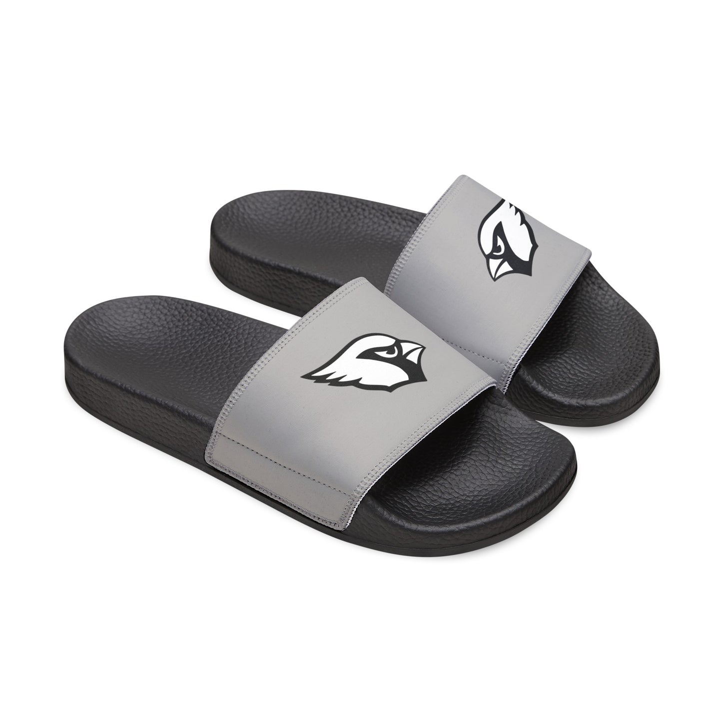 Men's Slide Sandals, White Cardinals