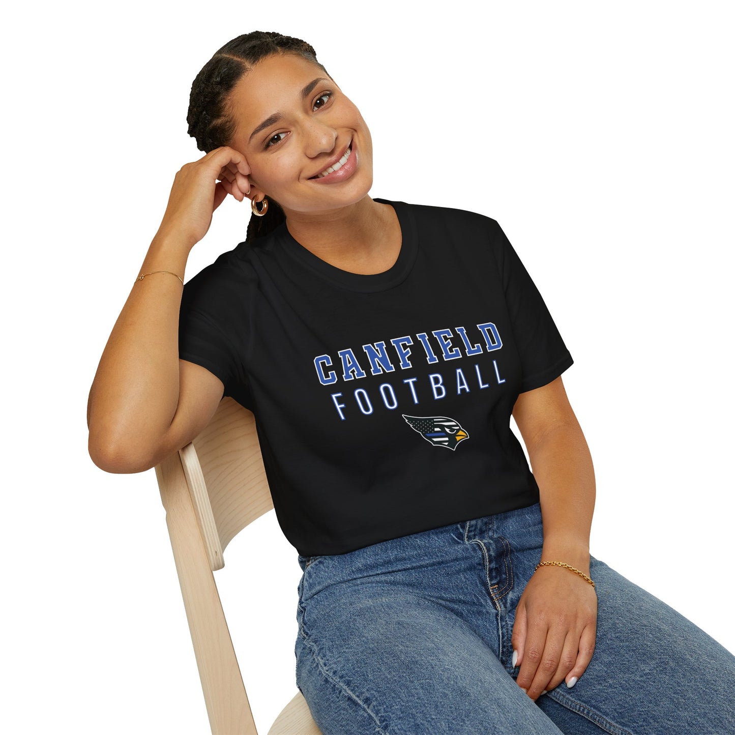 Back-the-Blue Canfield Football Softstyle T-Shirt