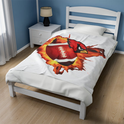 Canfield Football Velveteen Plush Blanket - Perfect for Football Fans, Cozy Home Decor