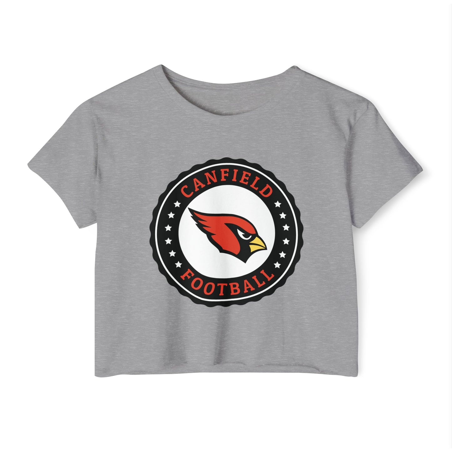 Canfield Football Badge, Women's Crop Top