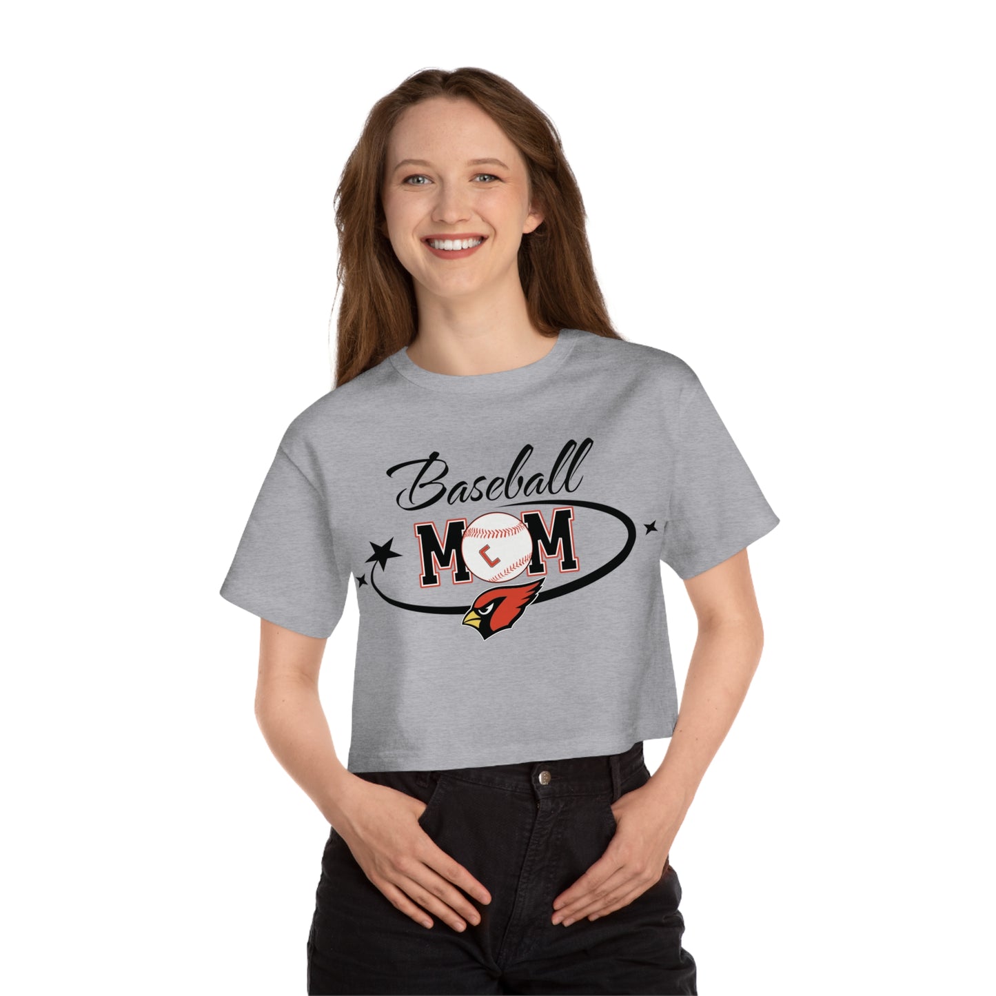 Baseball Mom, Women's Cropped T-Shirt