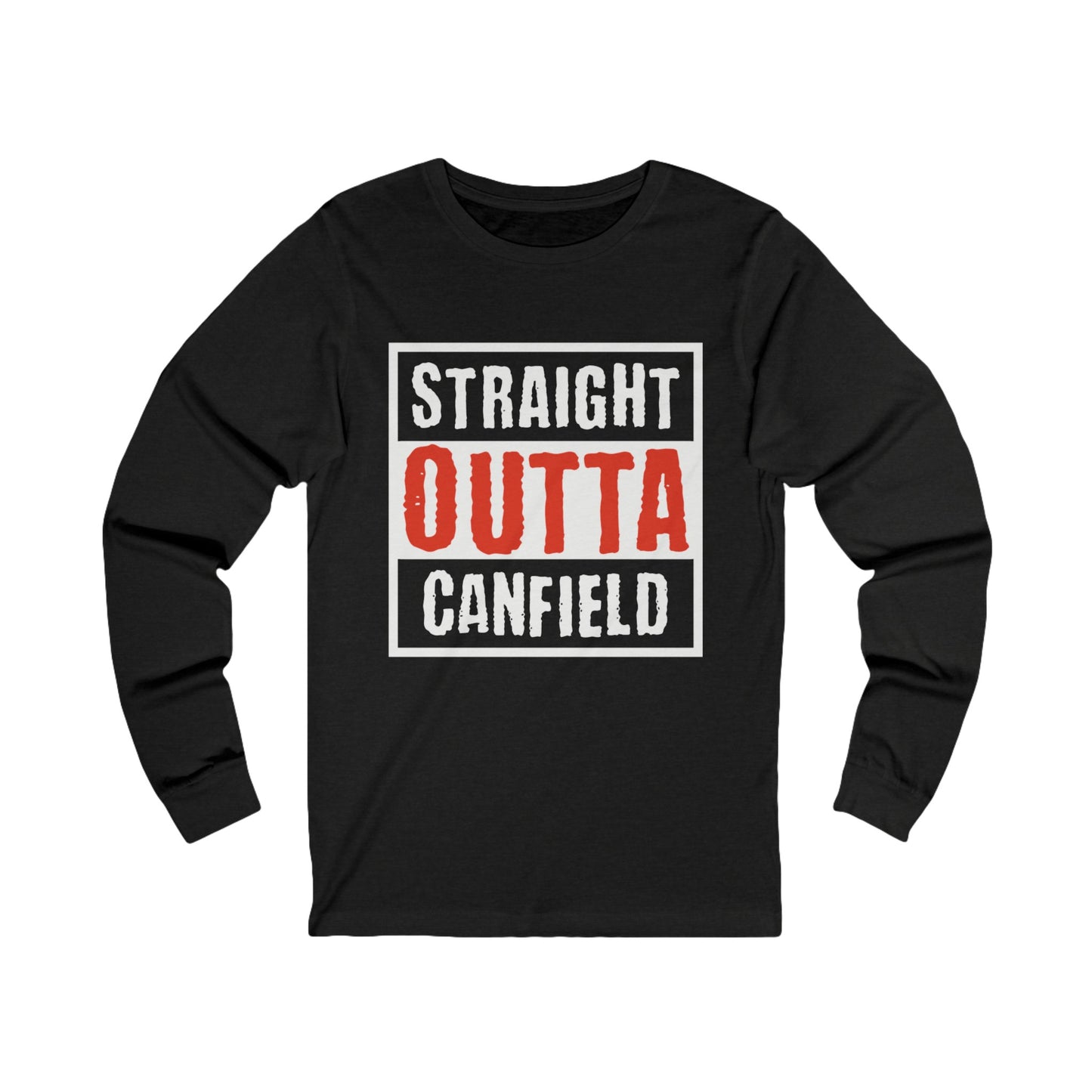 "Straight Outta Canfield", Unisex Jersey Long Sleeve Tee