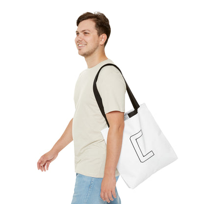 Canfield Tote Bag, White Cardinal & White Canfield "C"