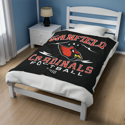 Canfield Football Velveteen Plush Blanket - Perfect for Football Fans, Cozy Home Decor