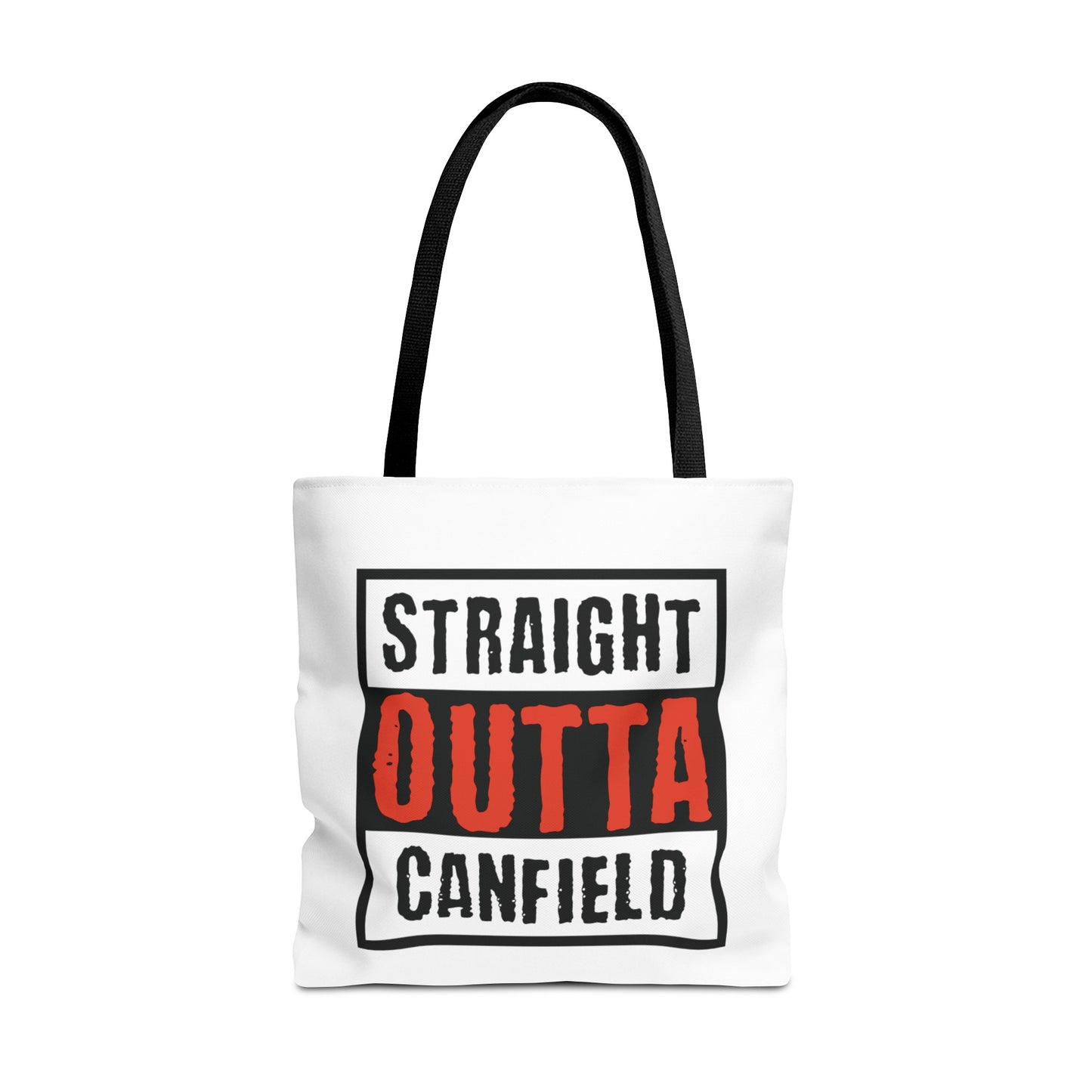 "Straight Outta Canfield" Tote Bag, Red "C"