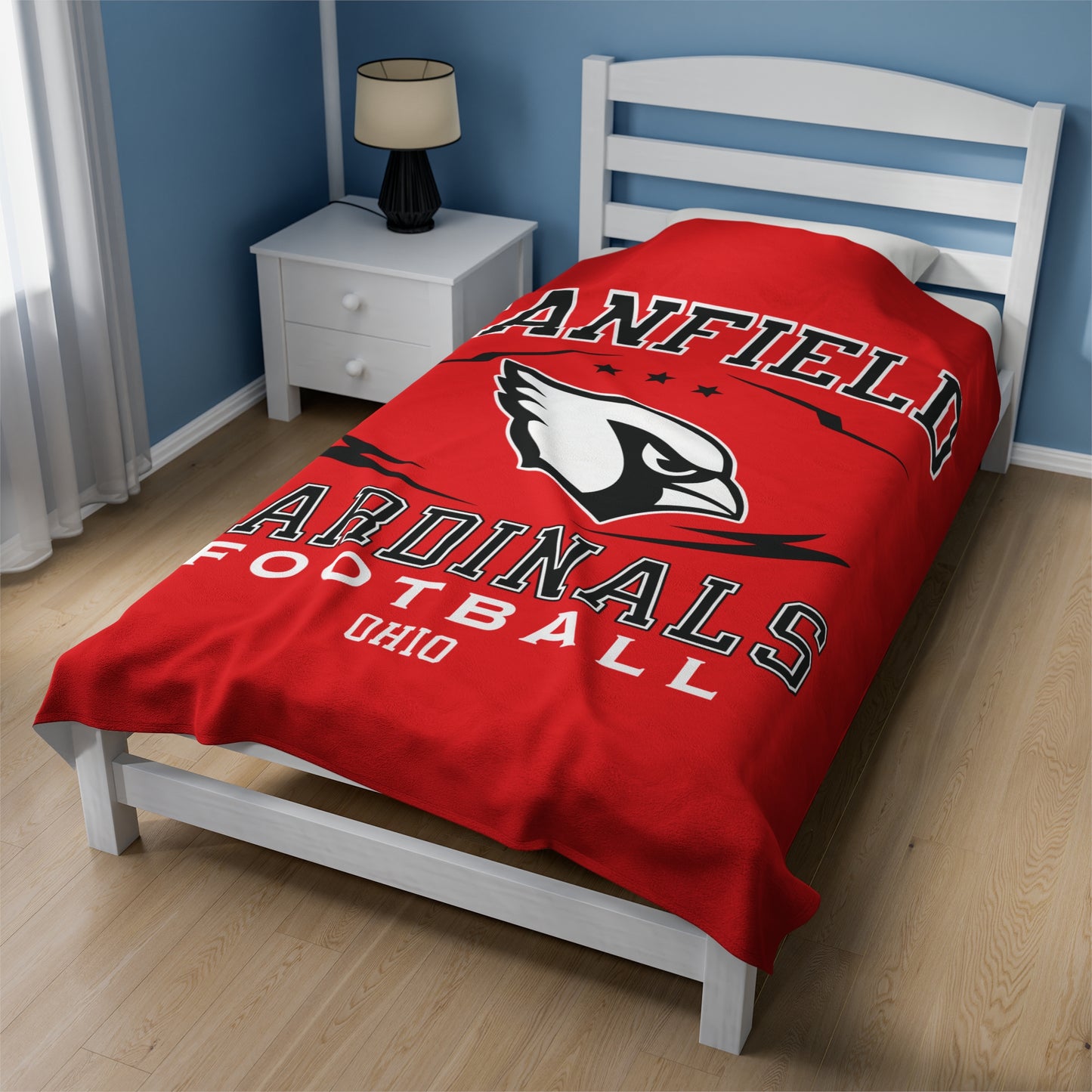 Canfield Football Velveteen Plush Blanket - Perfect for Football Fans, Cozy Home Decor