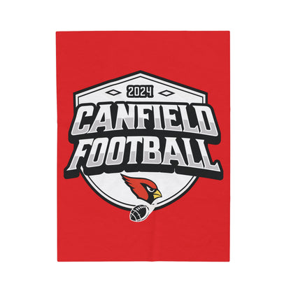 Canfield Football Velveteen Plush Blanket - Perfect for Football Fans, Cozy Home Decor