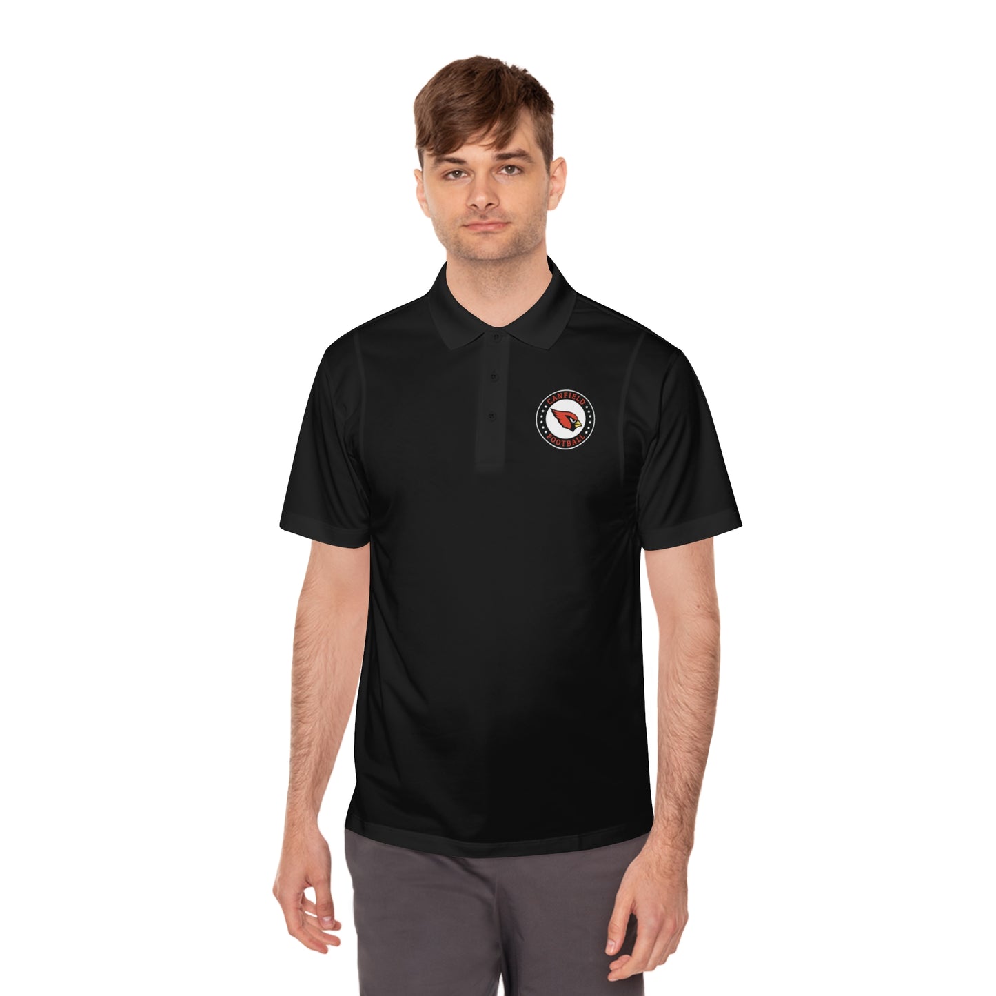 Canfield Football Badge Men's Sport Polo Shirt