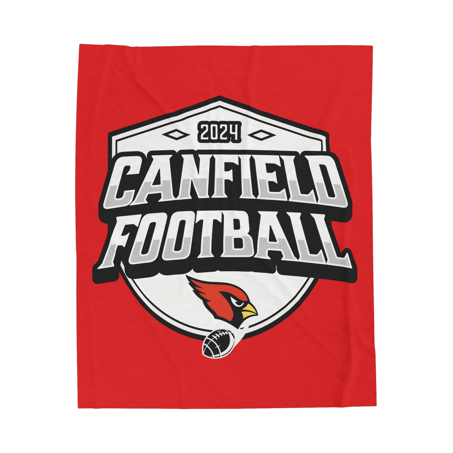 Canfield Football Velveteen Plush Blanket - Perfect for Football Fans, Cozy Home Decor