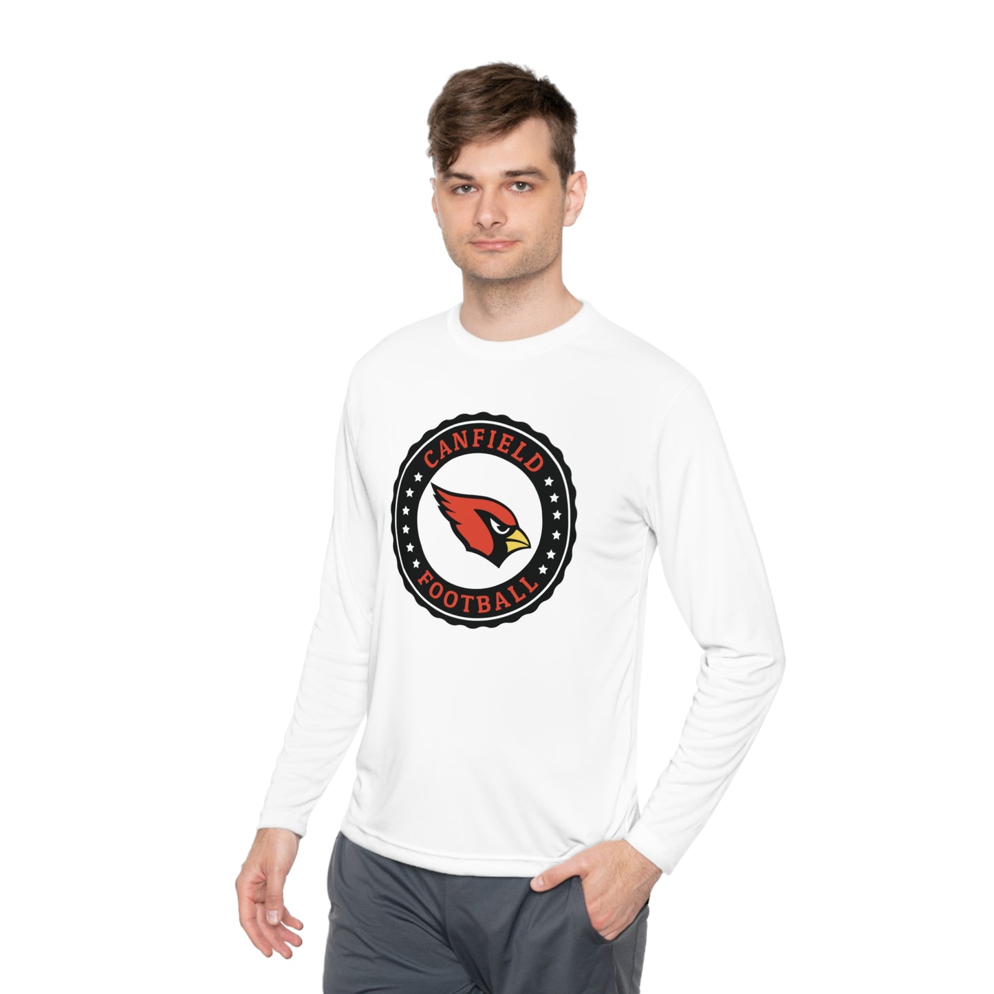 Canfield Football Badge, Moisture-Wicking Long Sleeve Tee