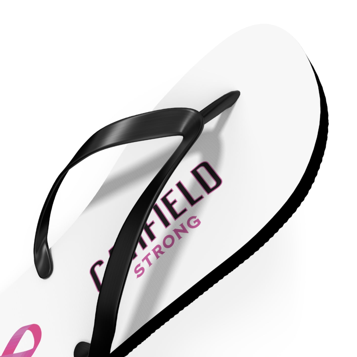 "Canfield Strong" Breast Cancer Awareness Flip Flops