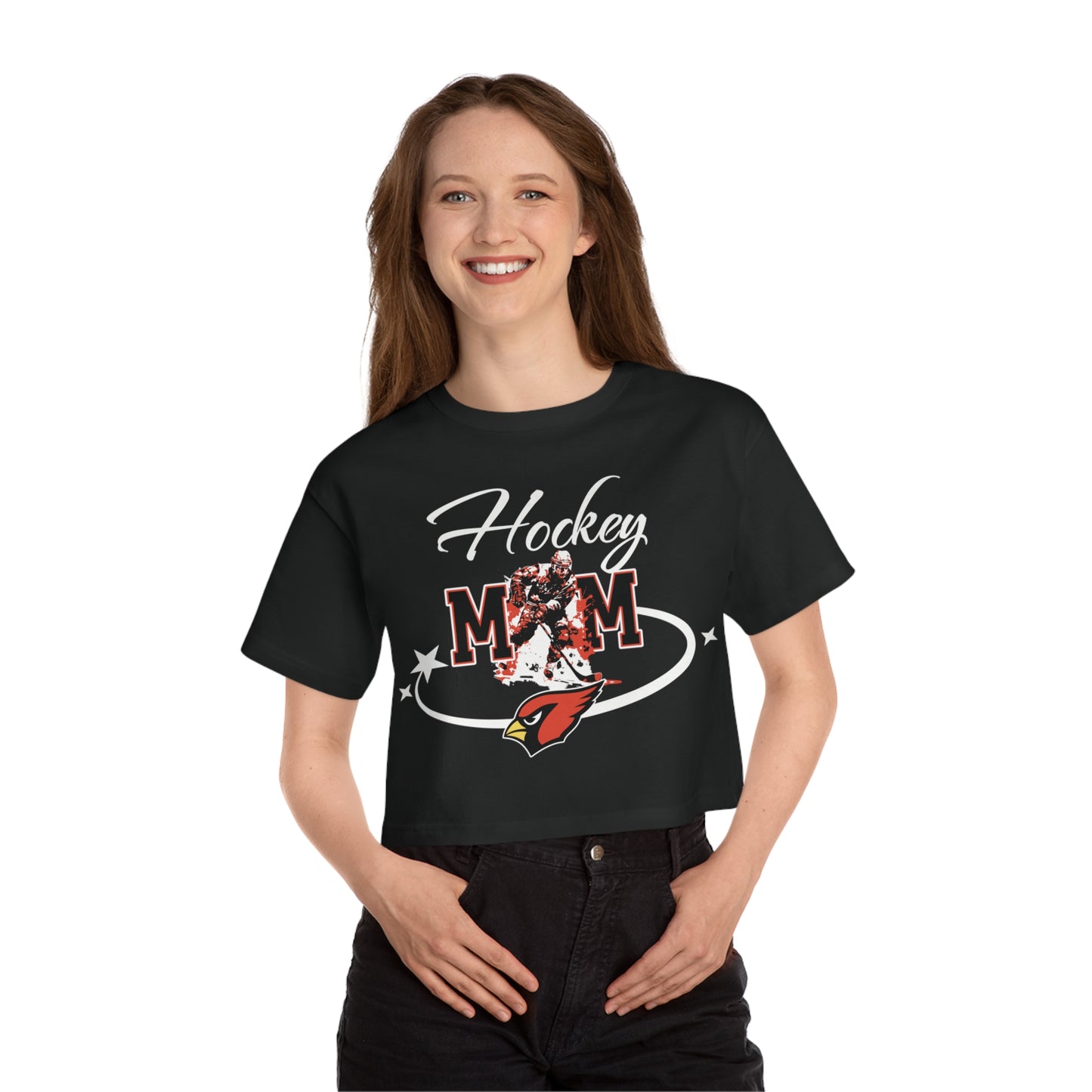 Hockey Mom, Women's Cropped T-Shirt