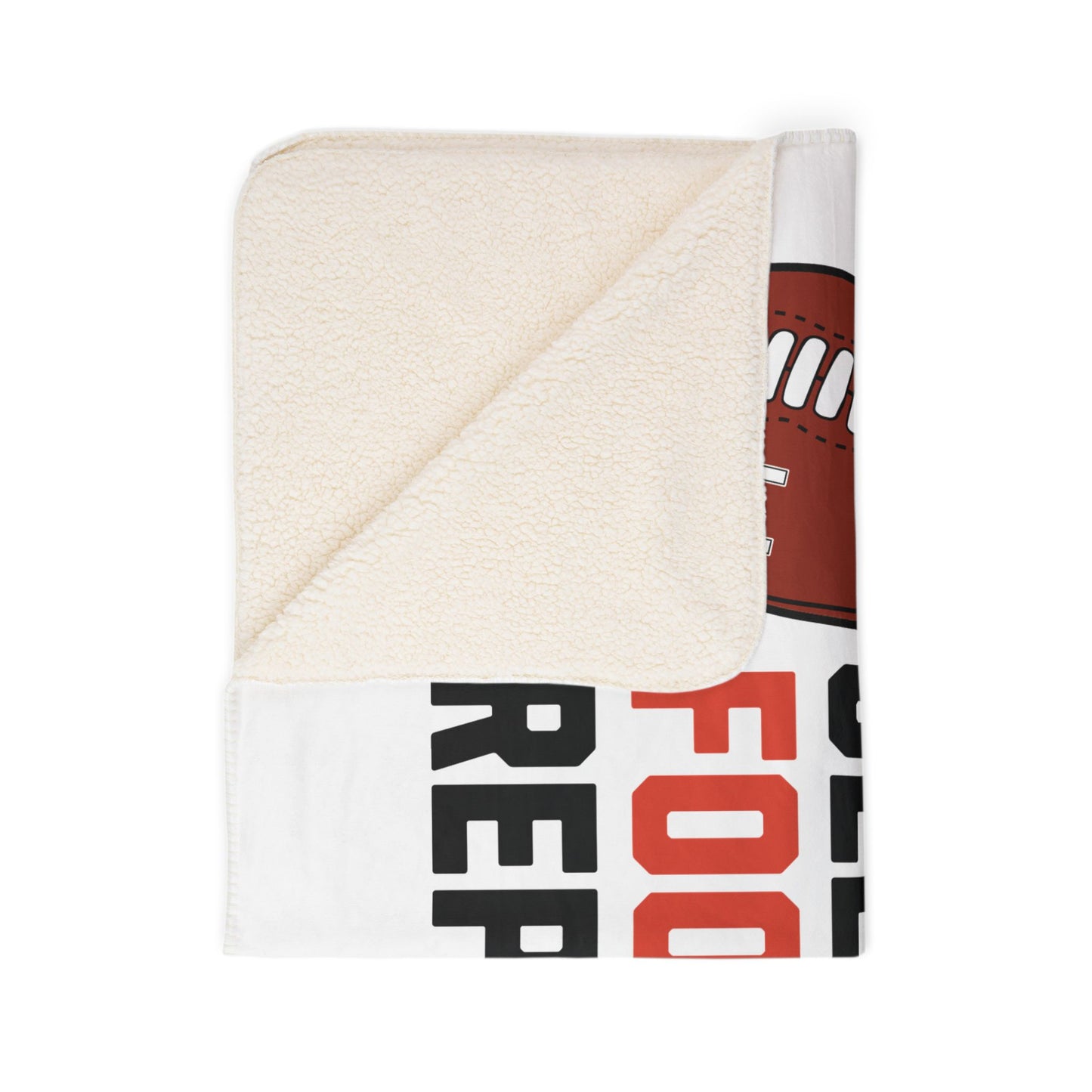 Eat Sleep Football Repeat Sherpa Blanket - Perfect for Game Day and Chilly Nights