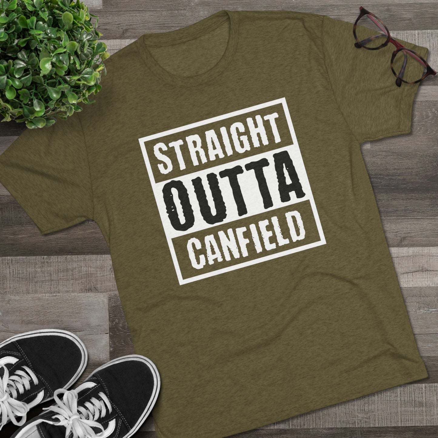 "Straight Outta Canfield" Tri-Blend Crew Tee