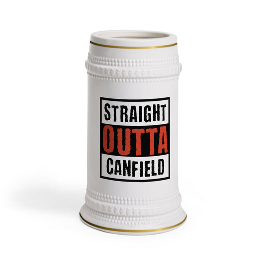 "Straight Outta Canfield" Beer Stein Mug, 22 oz.