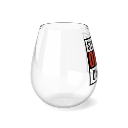 "Straight Outta Canfield" Stemless Wine Glass, 11.75 oz