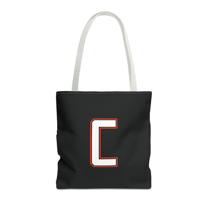 Tote Bag, White Canfield C w/White & Red Trim Cardinal