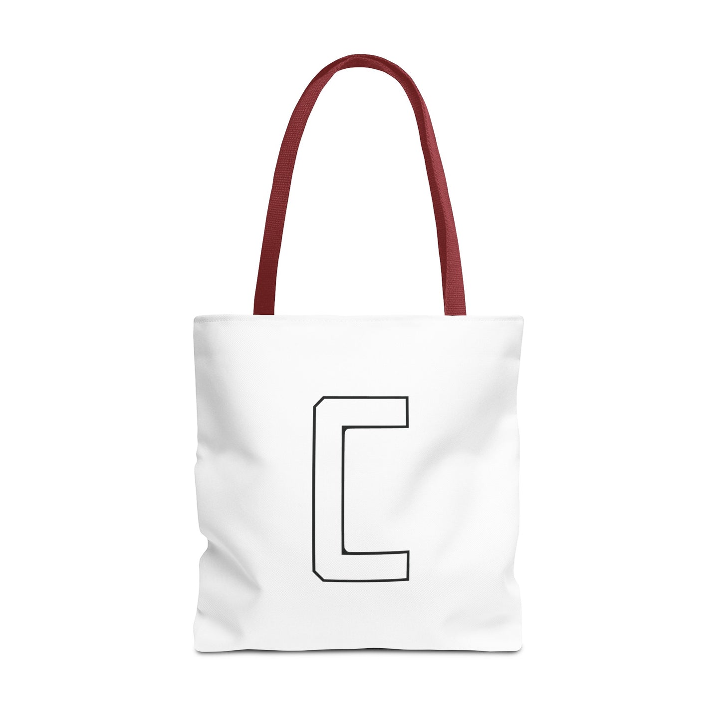 Canfield Tote Bag, White Cardinal & White Canfield "C"