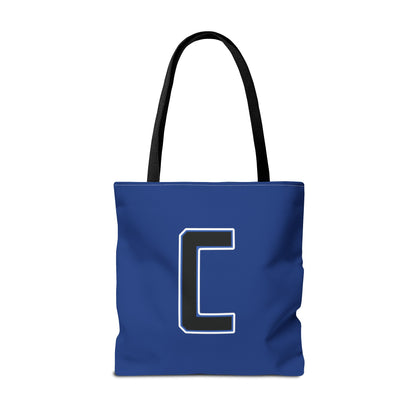 Canfield Tote Bag, Back-the-Blue Cardinal & Black "C"