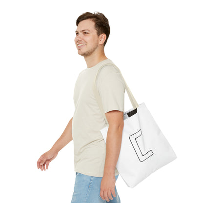 Canfield Tote Bag, White Cardinal & White Canfield "C"