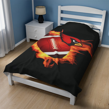 Canfield Football Velveteen Plush Blanket - Perfect for Football Fans, Cozy Home Decor