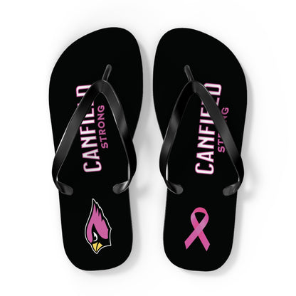 "Canfield Strong" Breast Cancer Awareness Flip Flops