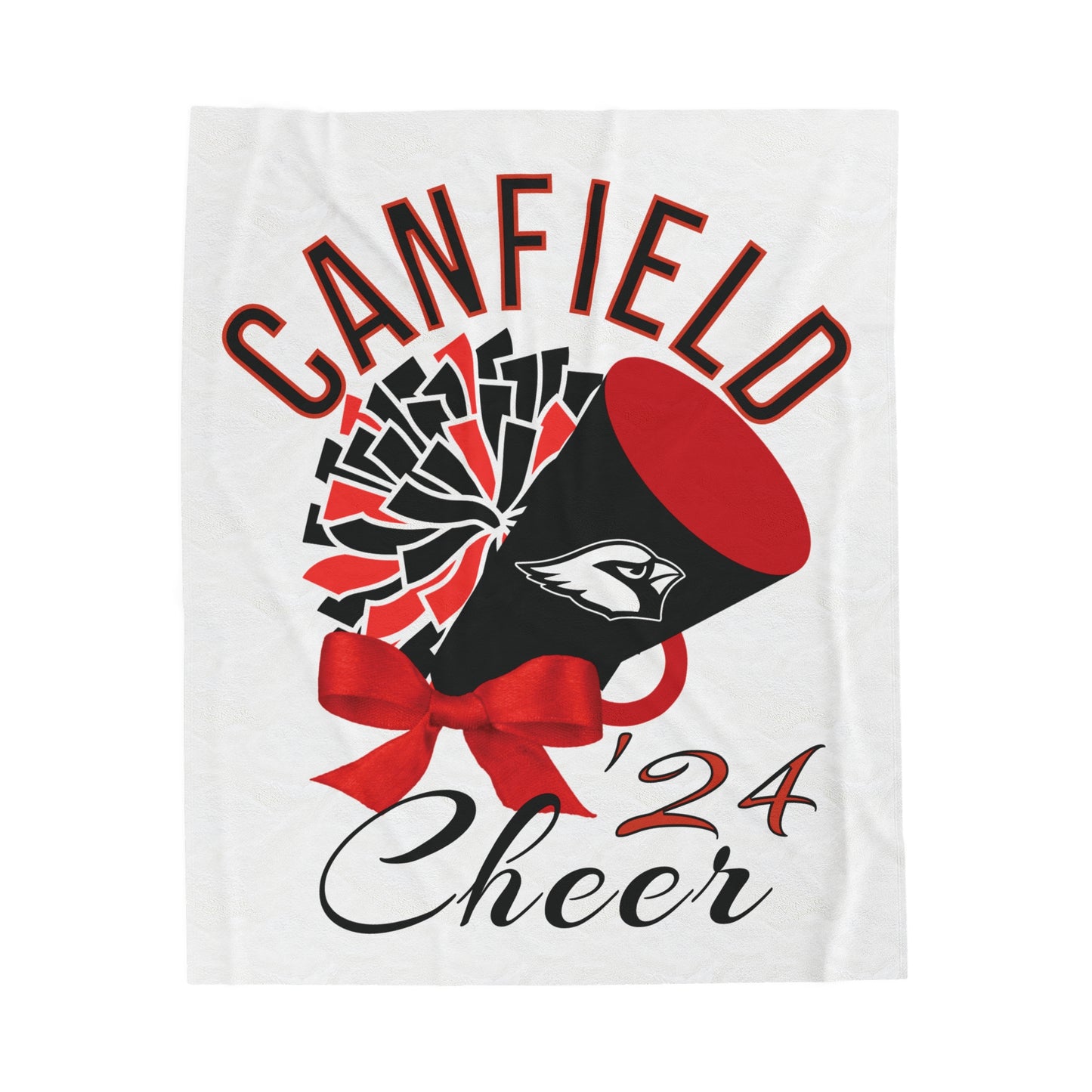 2024 Canfield Cheer Velveteen Plush Blanket - Perfect for Football Fans, Cozy Home Decor