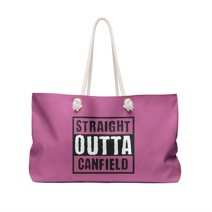 "Straight Outta Canfield" Weekender Bag, Black "C"