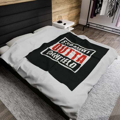 "Straight Outta Canfield" Velveteen Plush Blanket