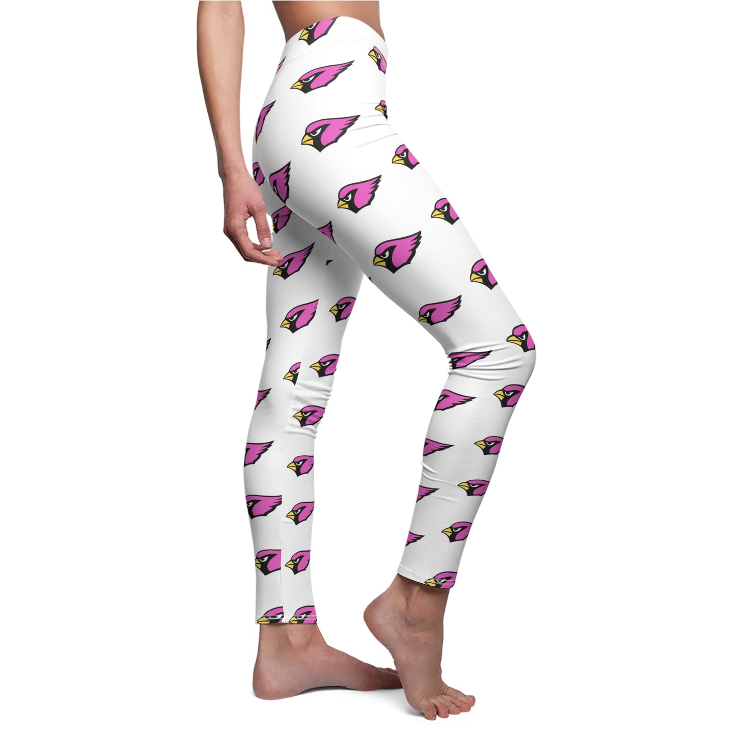 Women's Casual Leggings, Pink Cardinal