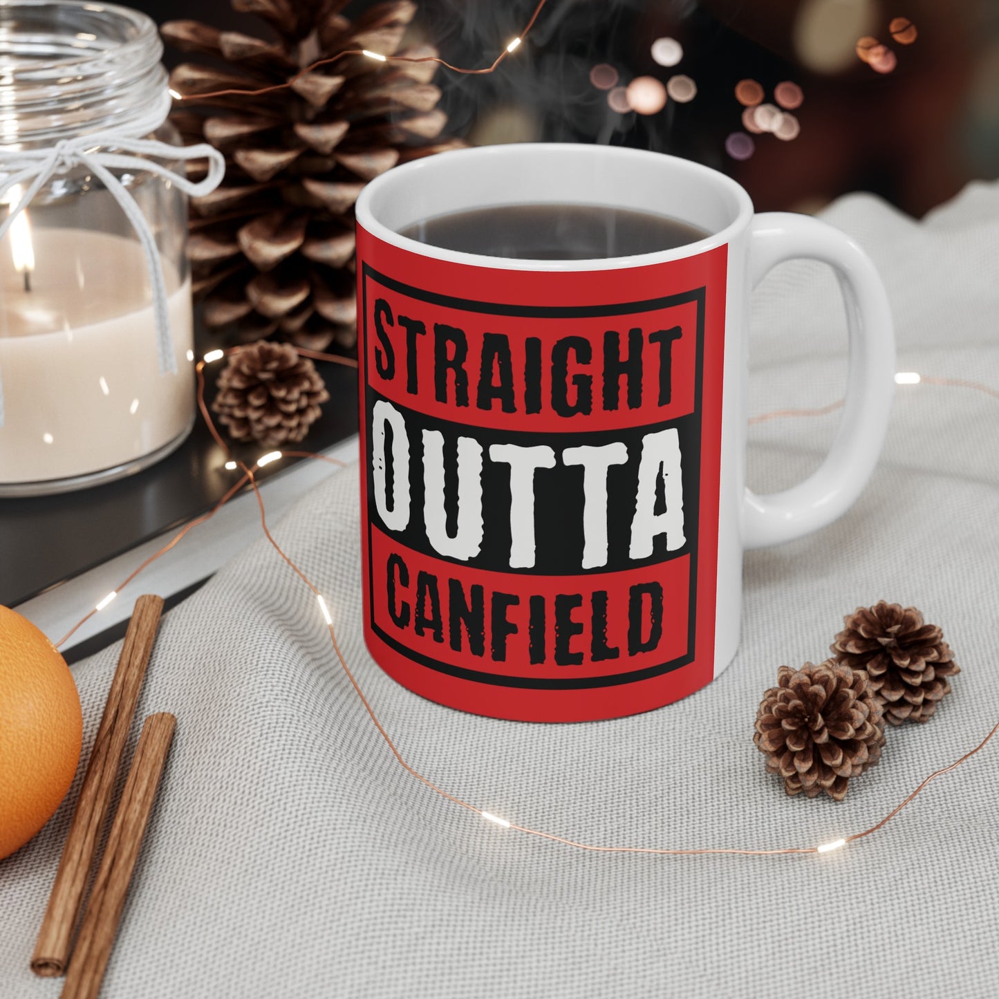 "Straight Outta Canfield" Ceramic Mug, 11 oz