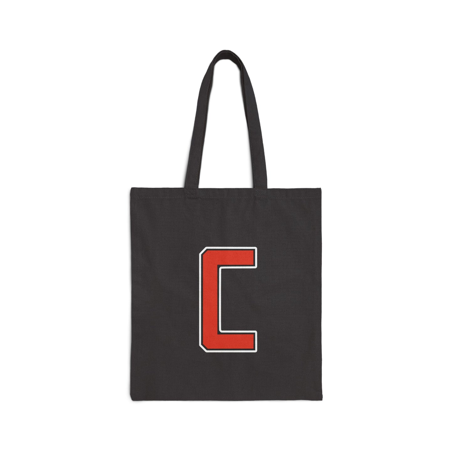 Canfield Cotton Canvas Tote Bag, Red Cardinal,  Red "C"